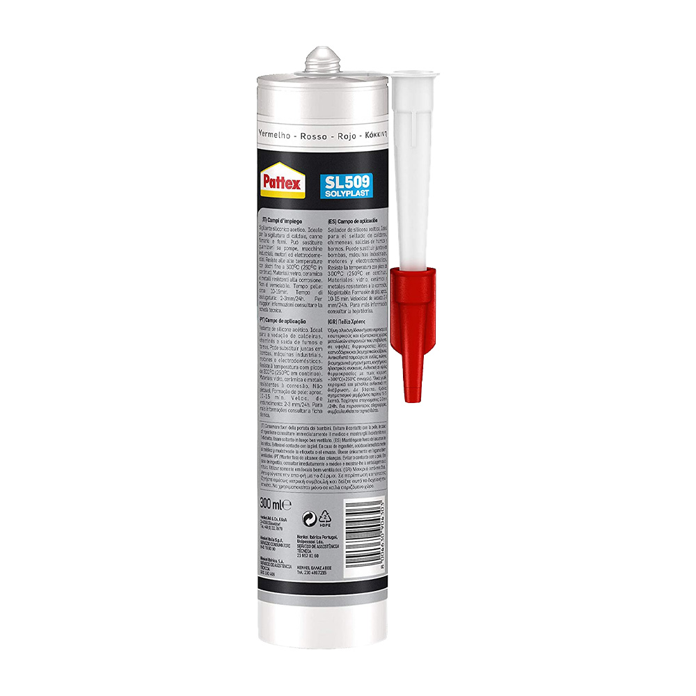 Sigillante SL509 Resistente alle Alte Temperature Rosso PATTEX 300 ml